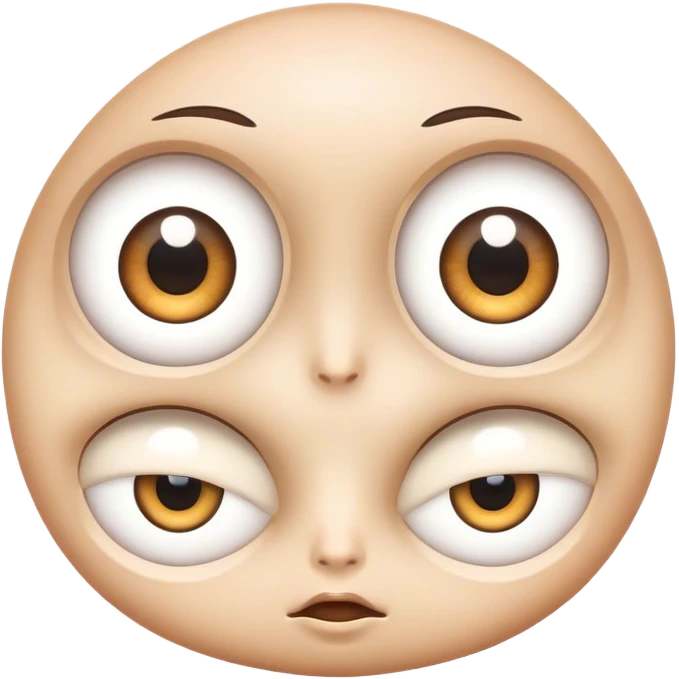 Two large, bulging eyes with a cartoonish look emoji