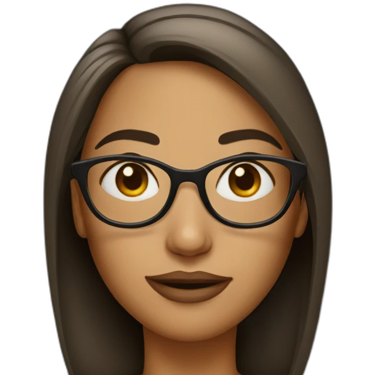 Woman with glasses emoji