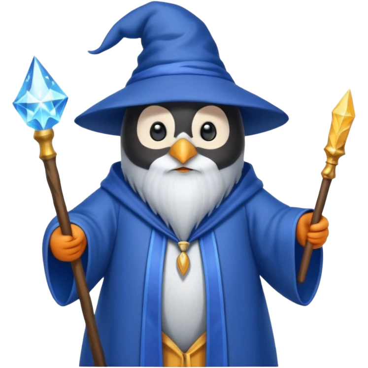 Wizard penguin emoji