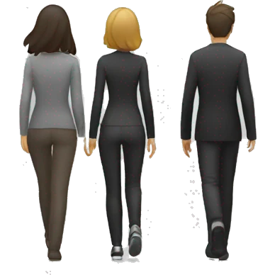 one person walking away from another person emoji