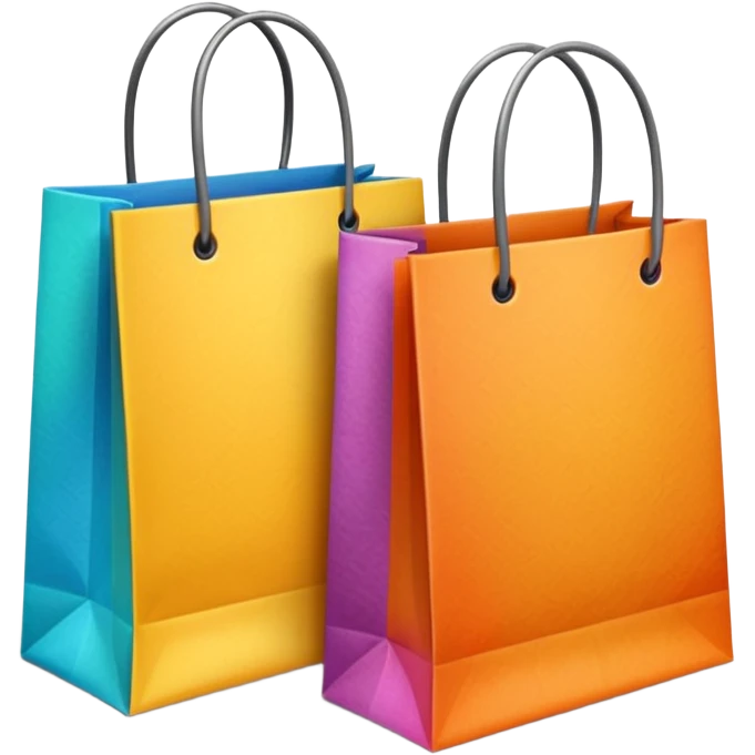 2 beautiful shopping bag with details emoji