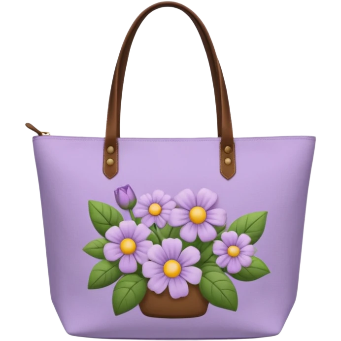 light purple tote bag emoji