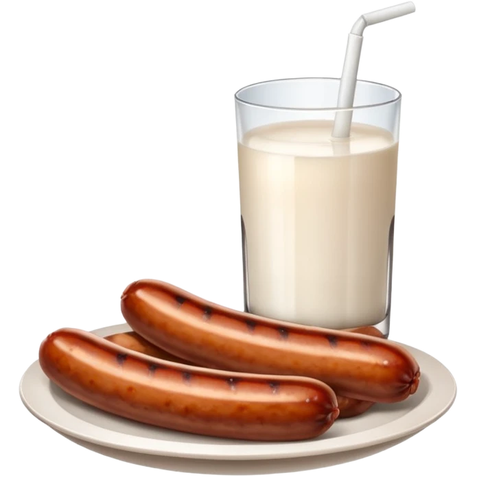 Sausage with milk emoji