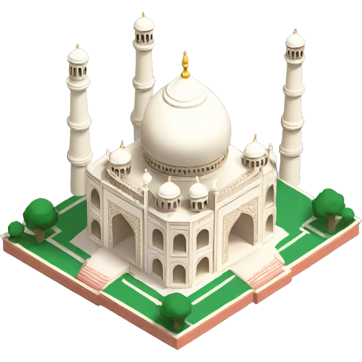 Taj mahal isometric emoji