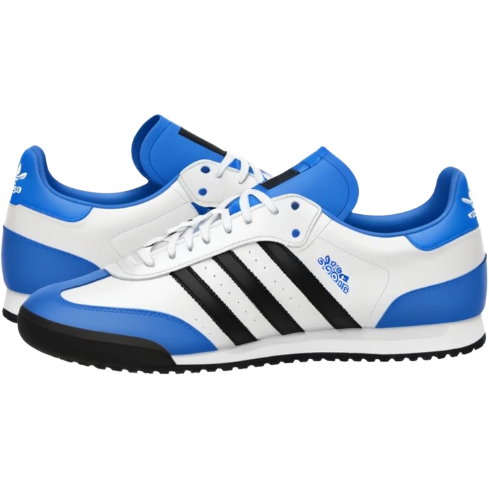 Adidas Samba blanche et bleue emoji