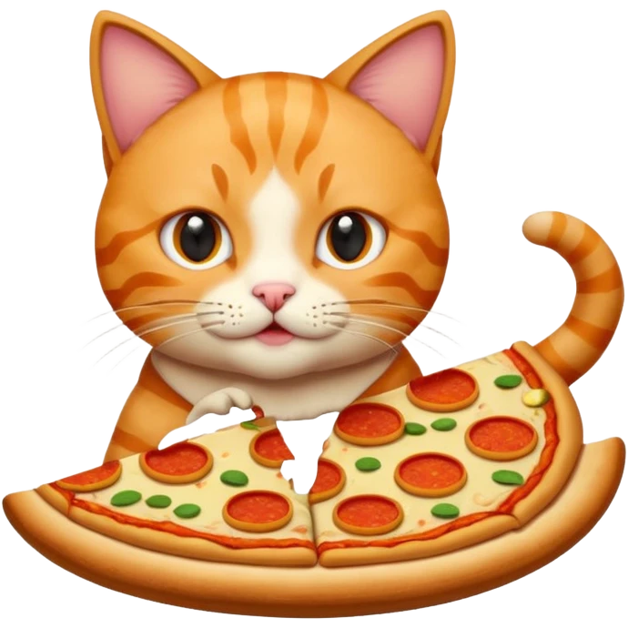 CAT EAT PIZZA emoji