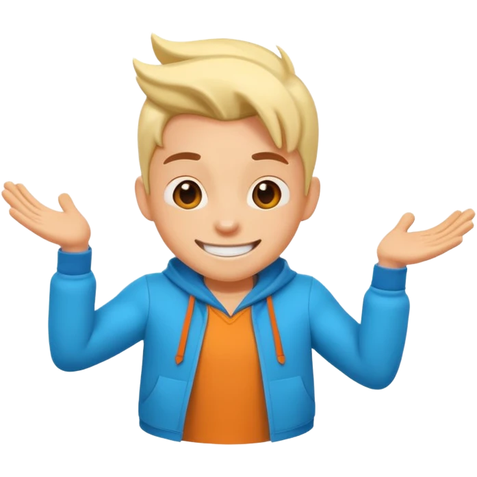 Character concept design creation: Hypercasual toon hero emoji
