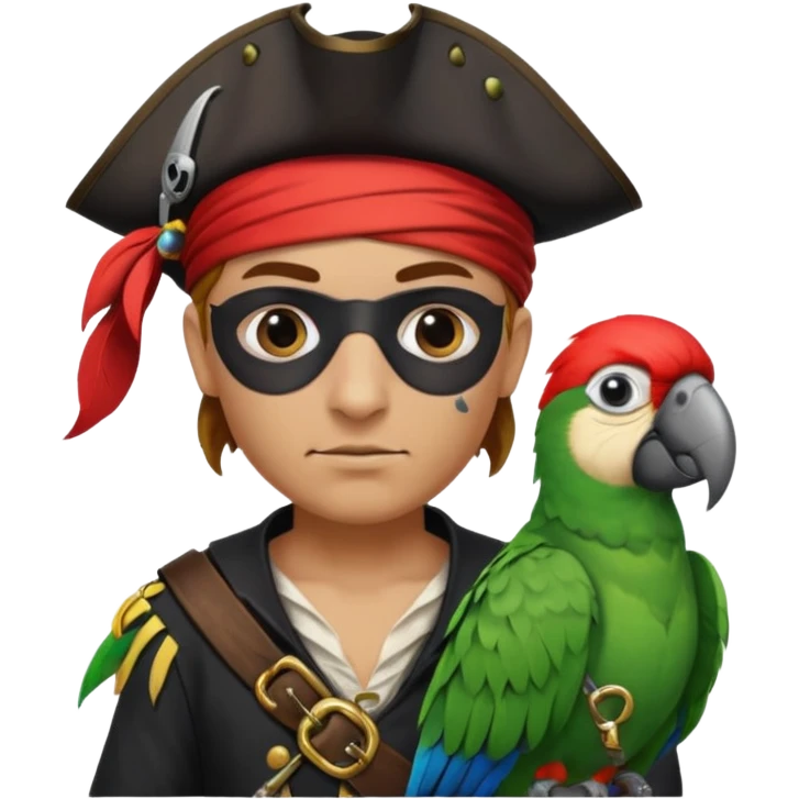 pirate and parrot emoji
