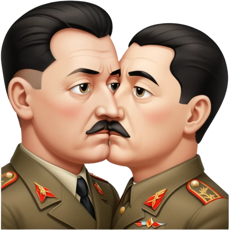 Hitler kiss with stalin emoji