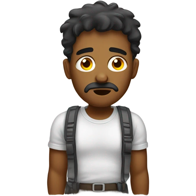 A tired guy emoji