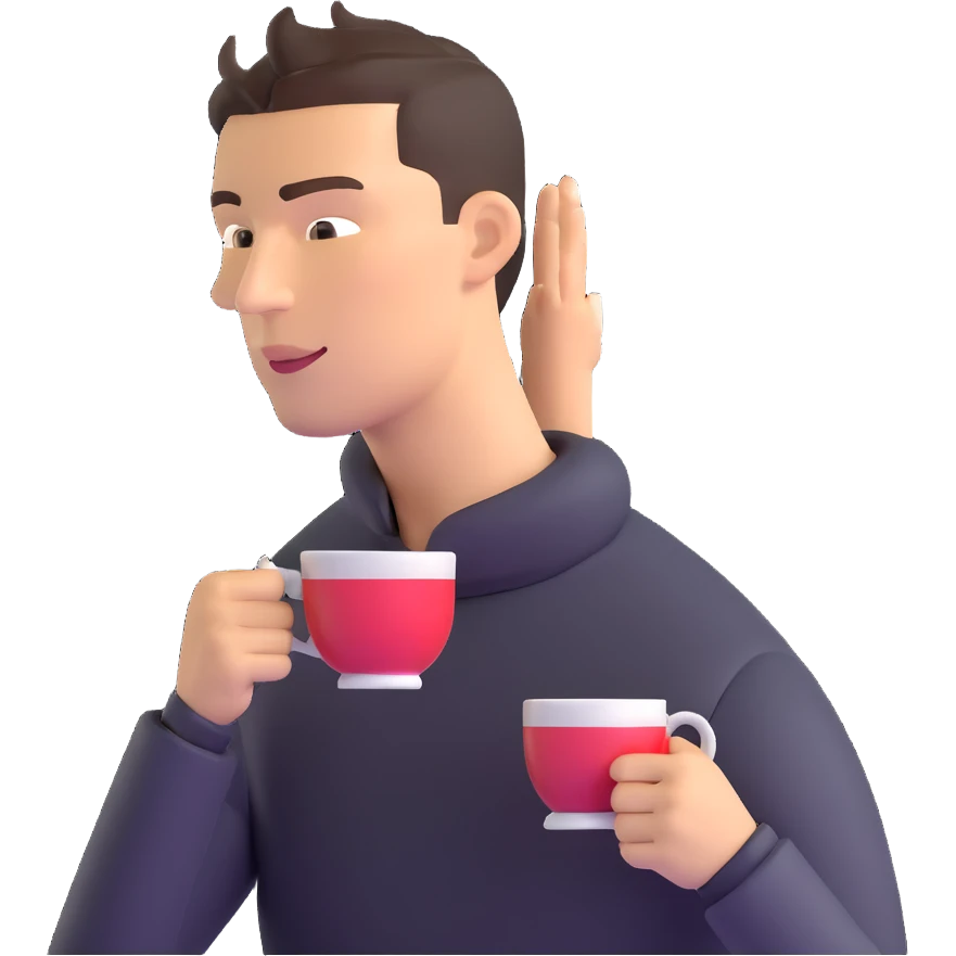 Cristiano Ronaldo drinking tea emoji