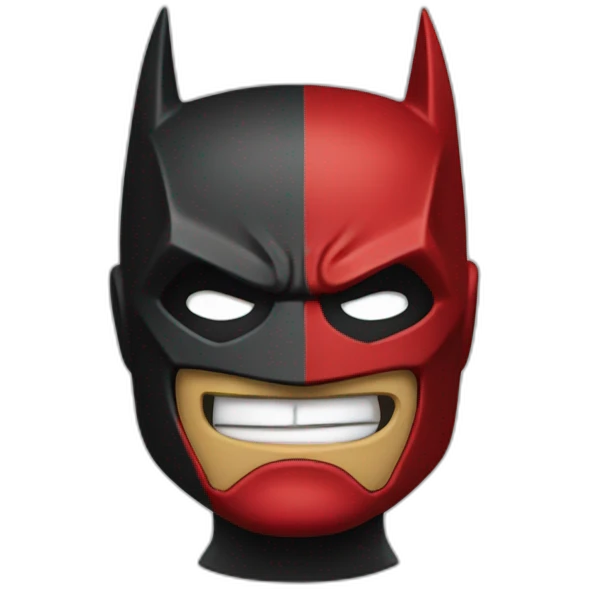 batman in deadpool colors emoji