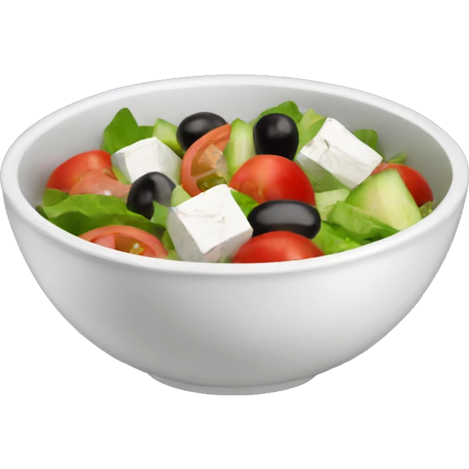 Bowl with Greek salad  emoji