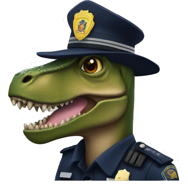 trex police emoji