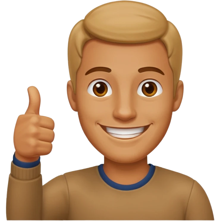 man giving a thumbs-up emoji