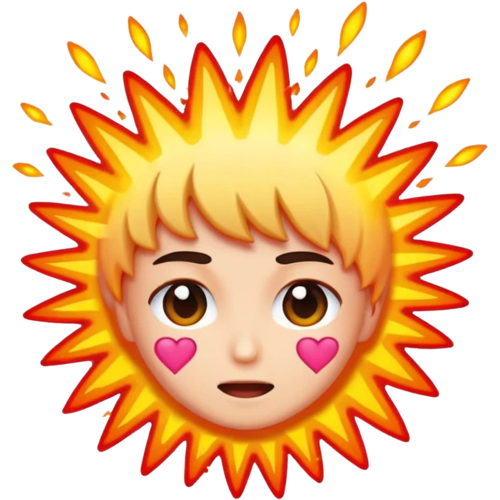 face exploding hearts emoji