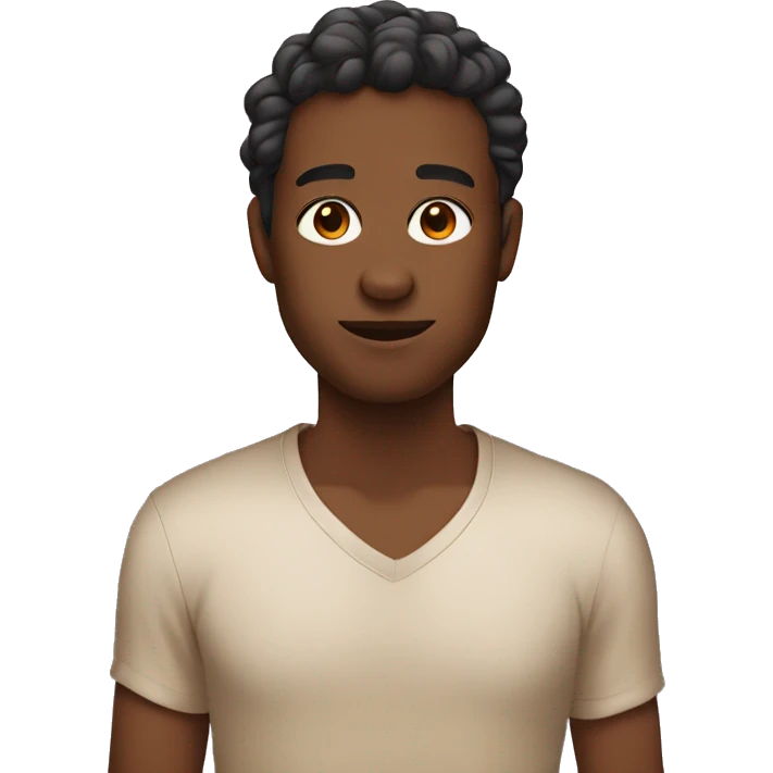 😐 emoji but with brown skin emoji