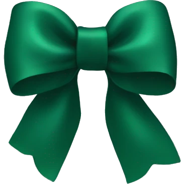Dark green bow emoji