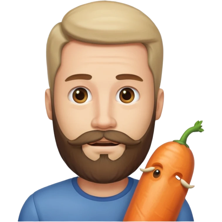 Naked man with beard with huge dick emoji