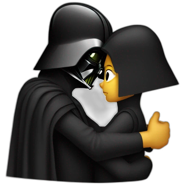 Dark vador hugging palapatine emoji