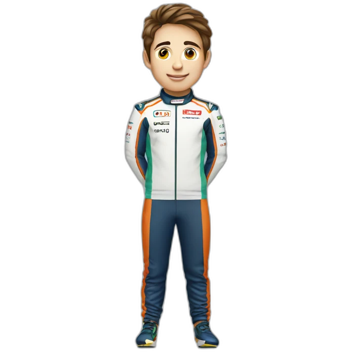 Formule 1 coureur with brown hair emoji