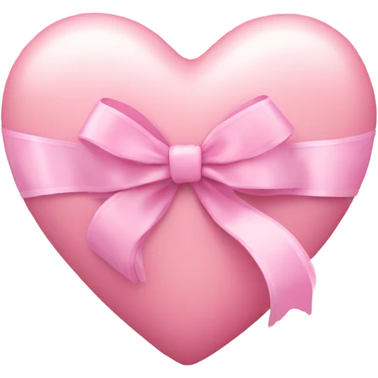 Pastel Pink heart with ribbon emoji