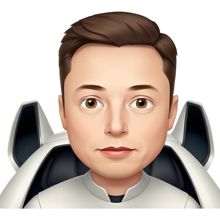 Elon musk in a Tesla emoji