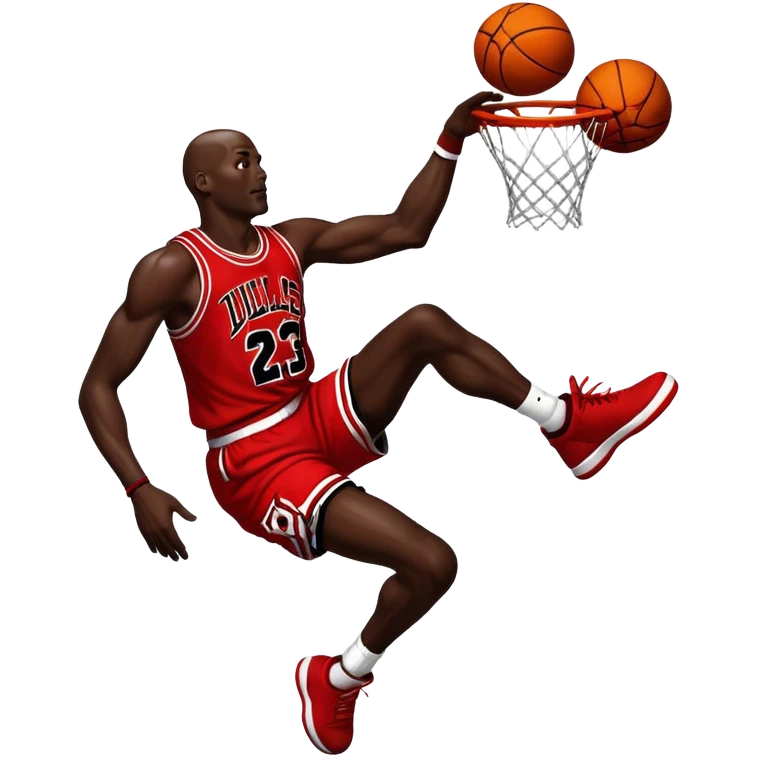 Michael Jordan dunking a basketball emoji