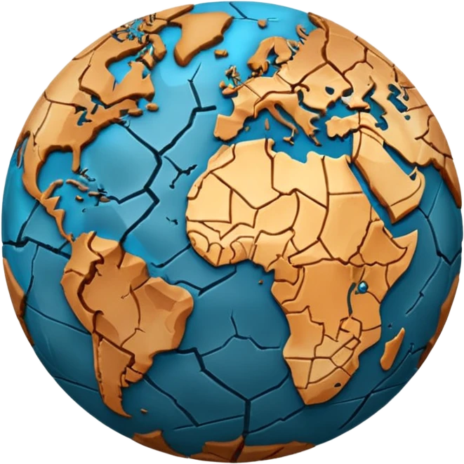 Brown planet earth emoji