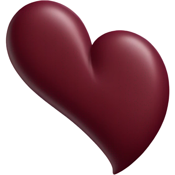 Maroon elongated heart emoji