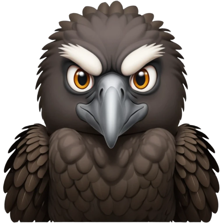 Old black angry  vulture looking to front emoji
