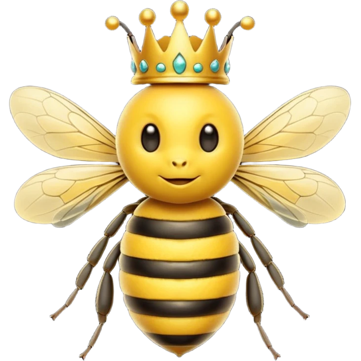 bee with crown emoji
