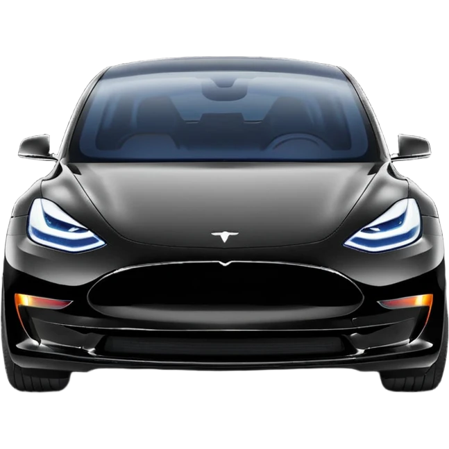 tesla model 3 black emoji