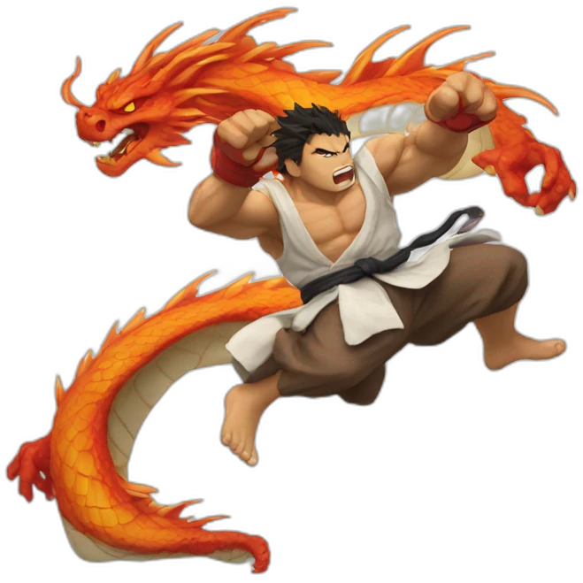 Ryu dragon punch emoji