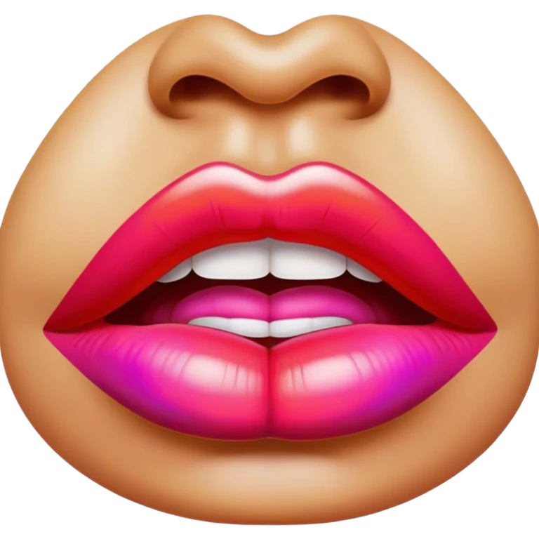 psychedelic colored lips emoji