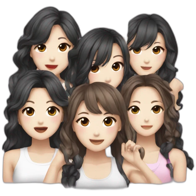 KPOP female music group members emoji