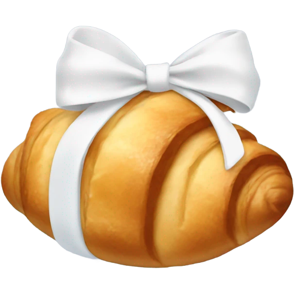 croissant with a white bow  emoji