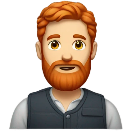 Red hair and bearded man emoji
