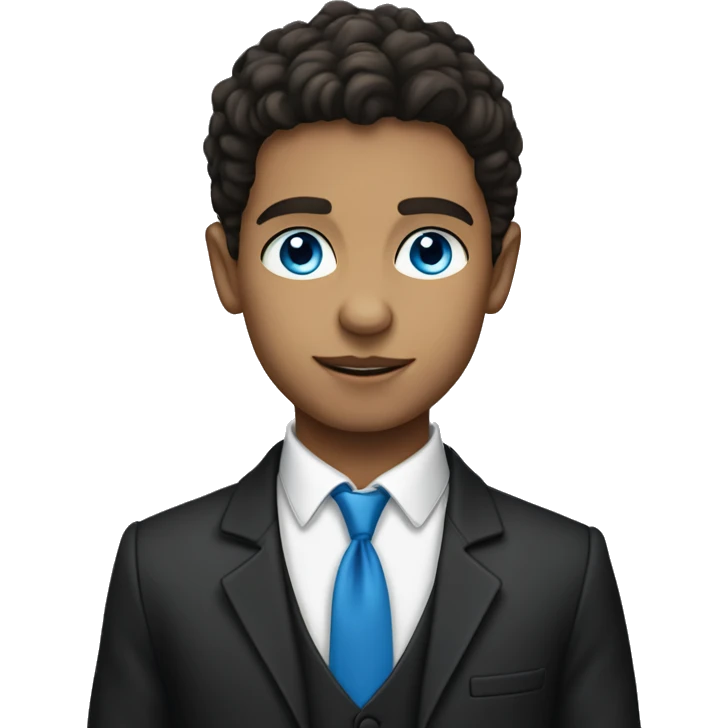 gipsy boy with blue eyes skinny in suit emoji