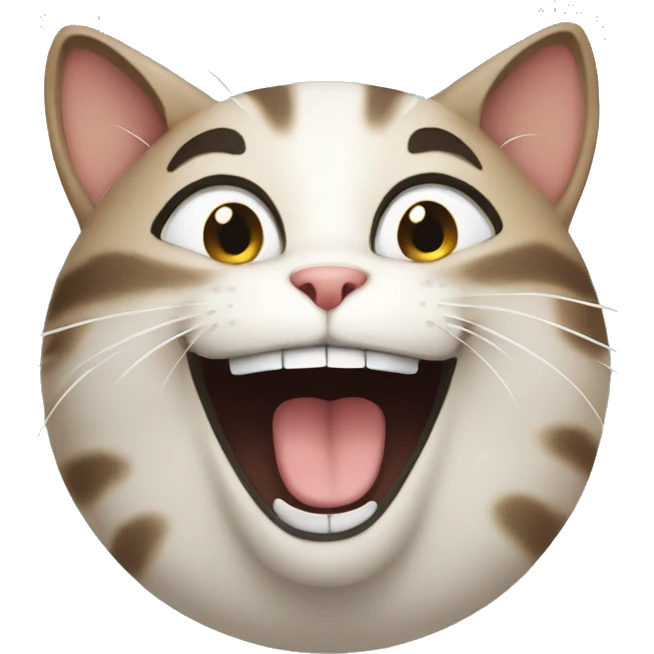 Cat laughing emoji