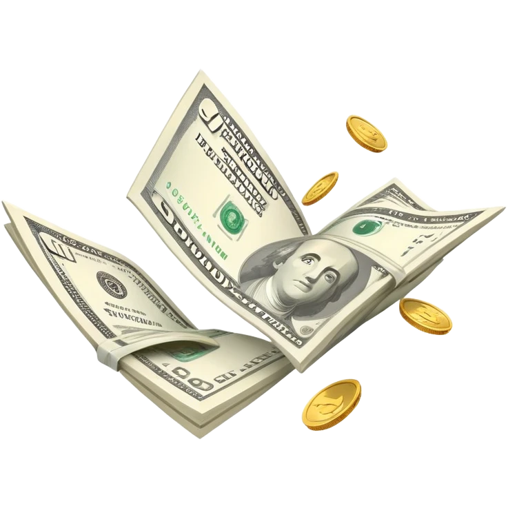 Flying money emoji