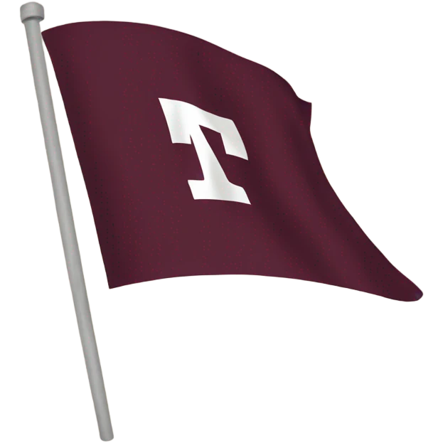 Aggie flag waving emoji