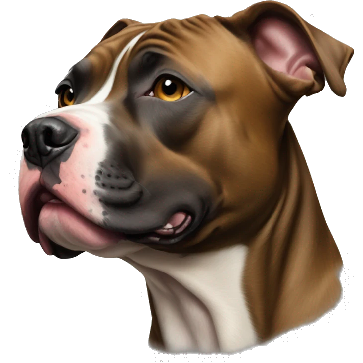 realistic American Staffordshire pitbull portrait emoji