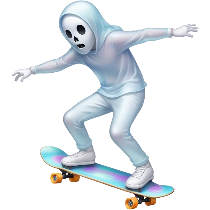  ghost skater boi ghost sk8 boarding emoji