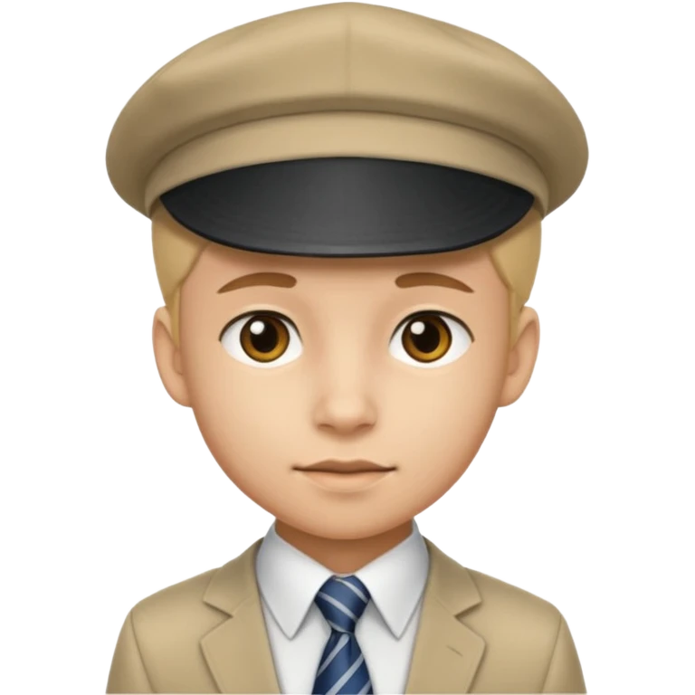 Teen in cap & tie emoji