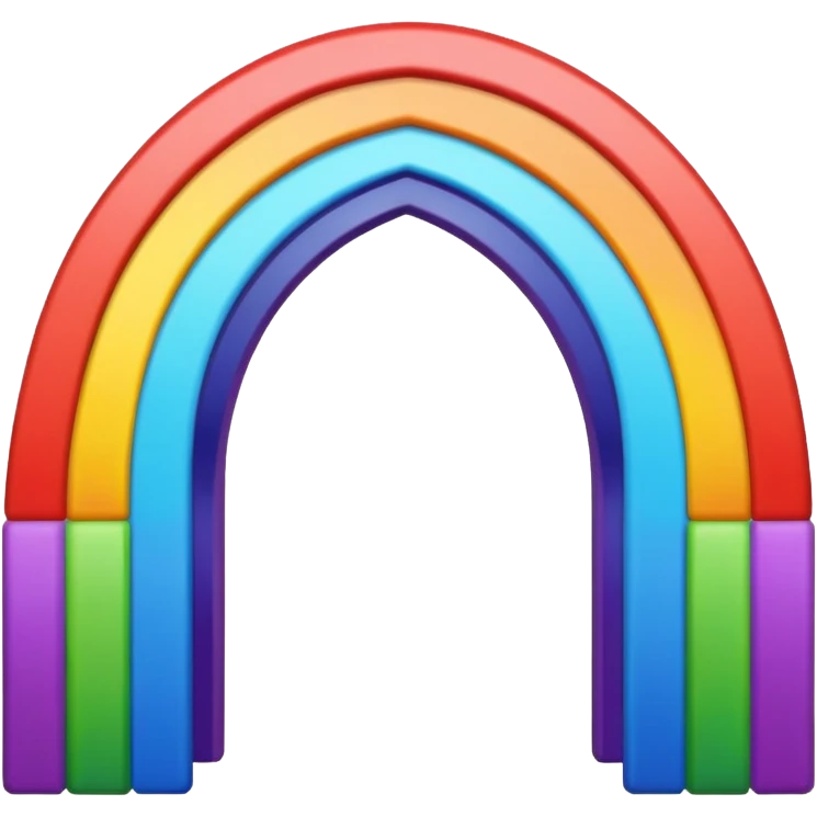 Rainbow Bridge – Arched rainbow connecting skylands. emoji