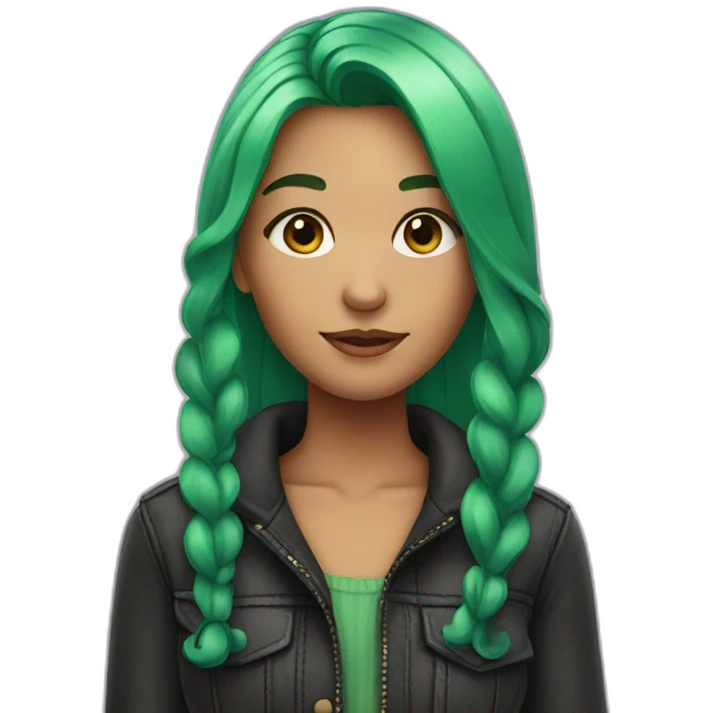 girl with green hair emoji