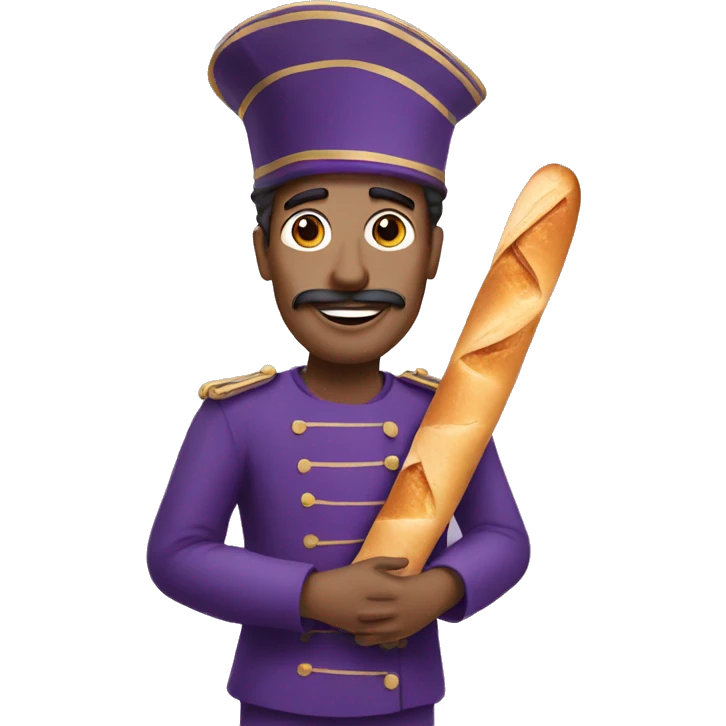 French purple man with baguette  emoji