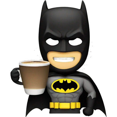 Batman with coffee  emoji