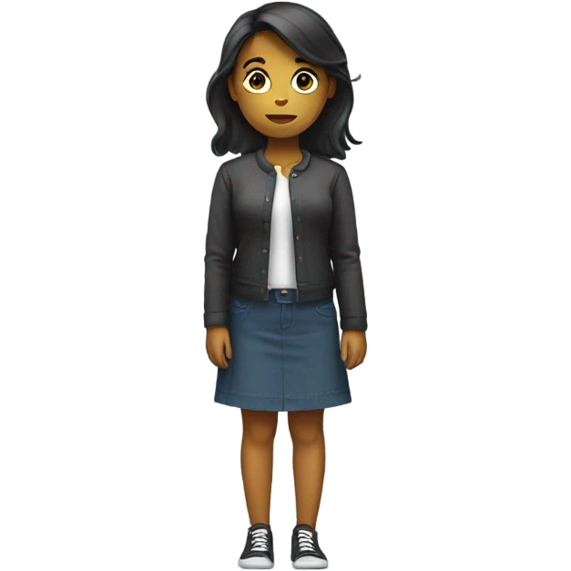 Awkward Standing girl emoji